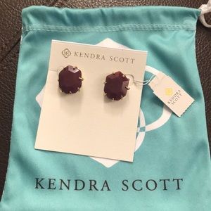 Kendra Scott morgan studs in purple jade